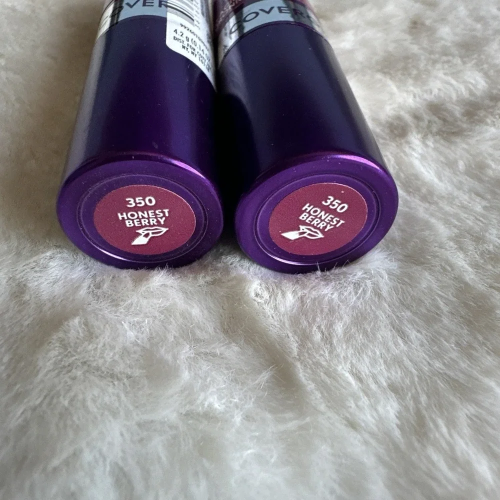 2 Lot Of CoverGirl‎ Simply Ageless Hyaluronic Acid Lipstick #350 Honest Berry